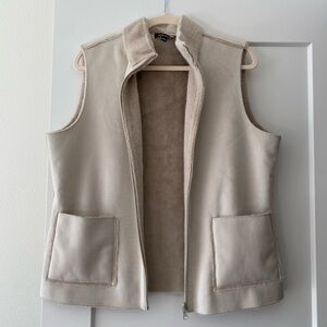 Cozy Beige Sleeveless Vest